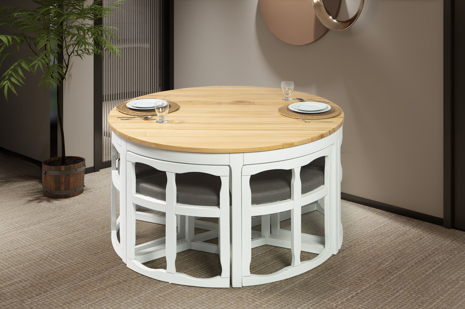 MASİF & BEYAZ 6'LI SET 140X140