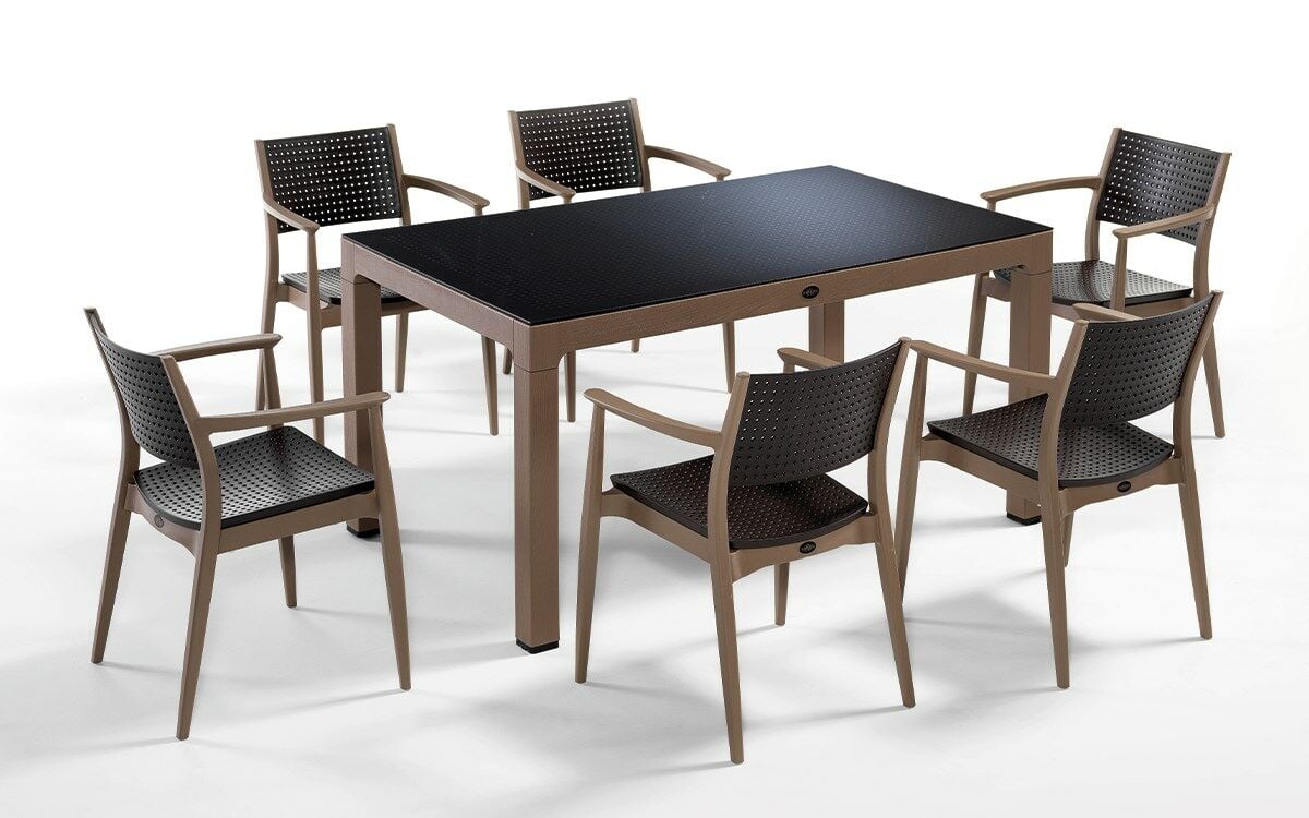 SEGİNUS02 KAHVE 6'LI BAHÇE TAKIMI