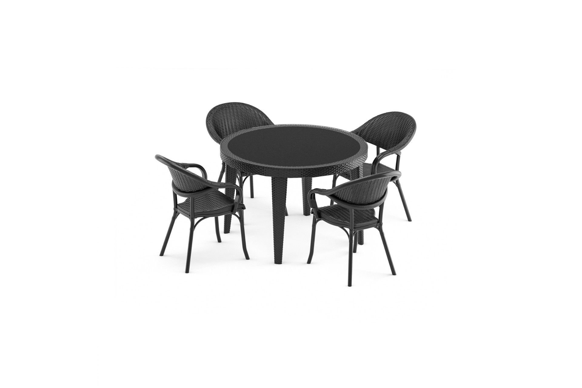 RATTAN GÖRÜNÜMLÜ PLASTİK MASA TAKIMI