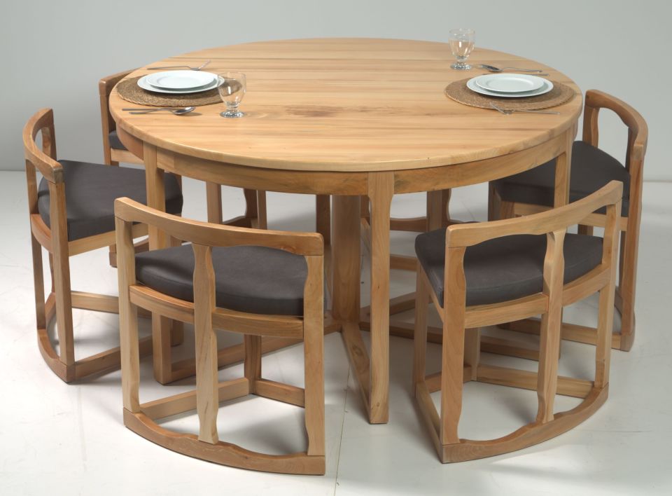 ADA MASA MASİF TABLA  6 LI SET