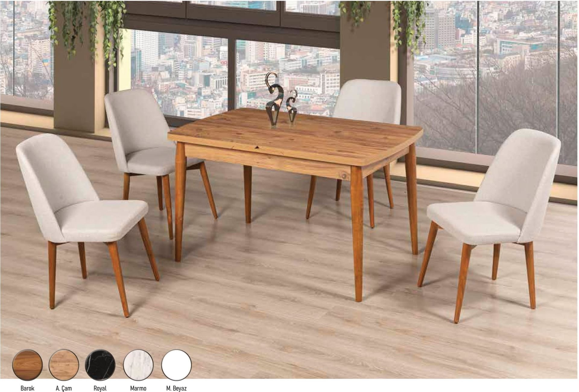 AKSU MASA İMAJ SANDALYELİ