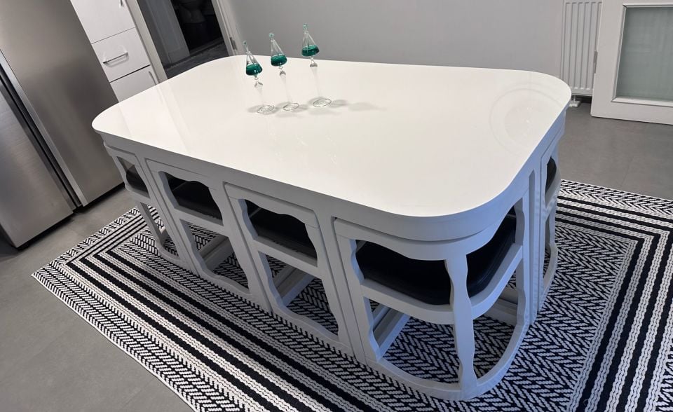 8'Lİ HİGH GLOSS ADA SETİ 93X193