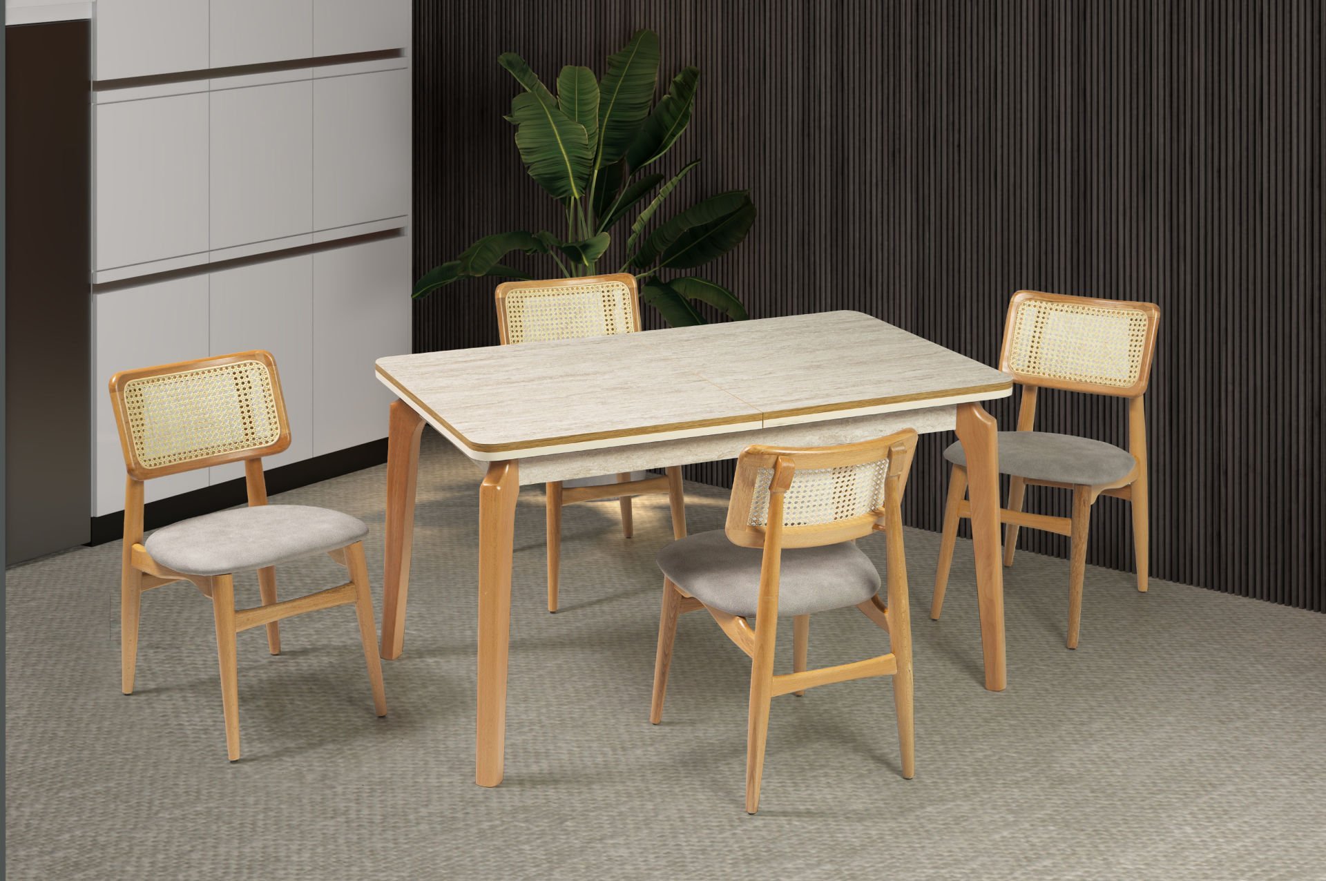 SEBEN MASA KOZA SANDALYELİ