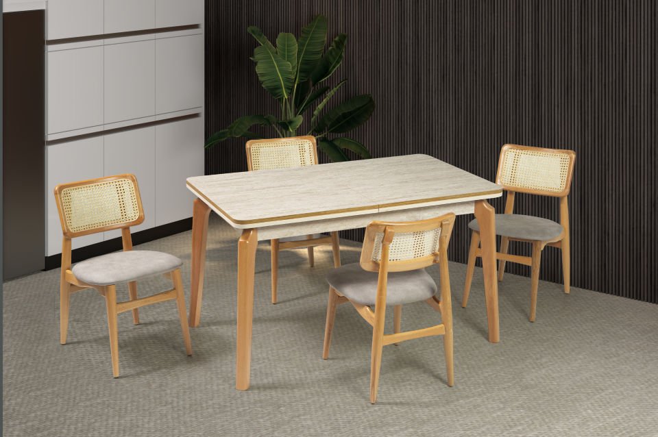 SEBEN MASA KOZA SANDALYELİ