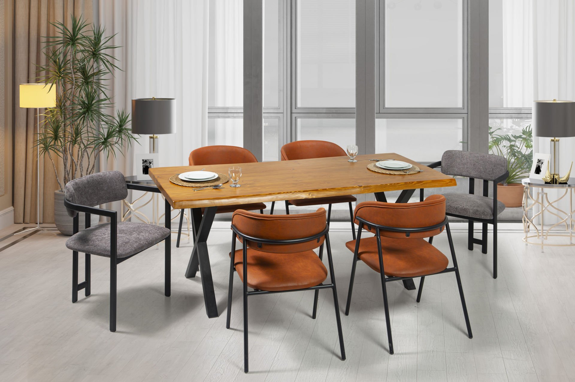 KÖKNAR KÜTÜK MASA STİL-KAAN SANDALYE