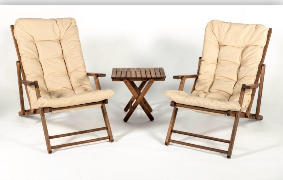 ARDIÇ ŞEZLONG TAKIMI(3 KADEMELİ)