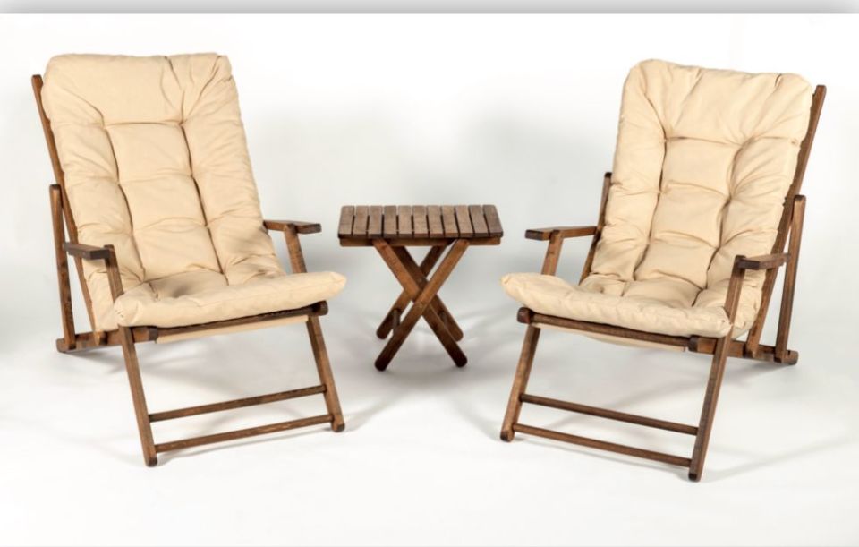 ARDIÇ ŞEZLONG TAKIMI(3 KADEMELİ)