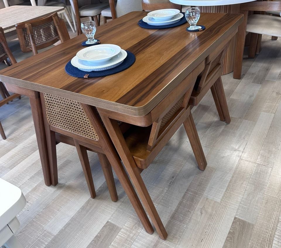 4 KİŞİLİK DEREN MASA TAKIMI 80X120 Y:77