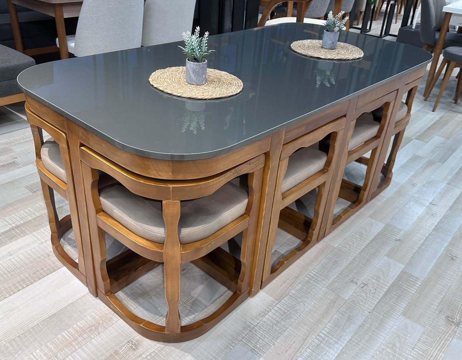 8'Lİ HİGH GLOSS ADA SETİ 93X193