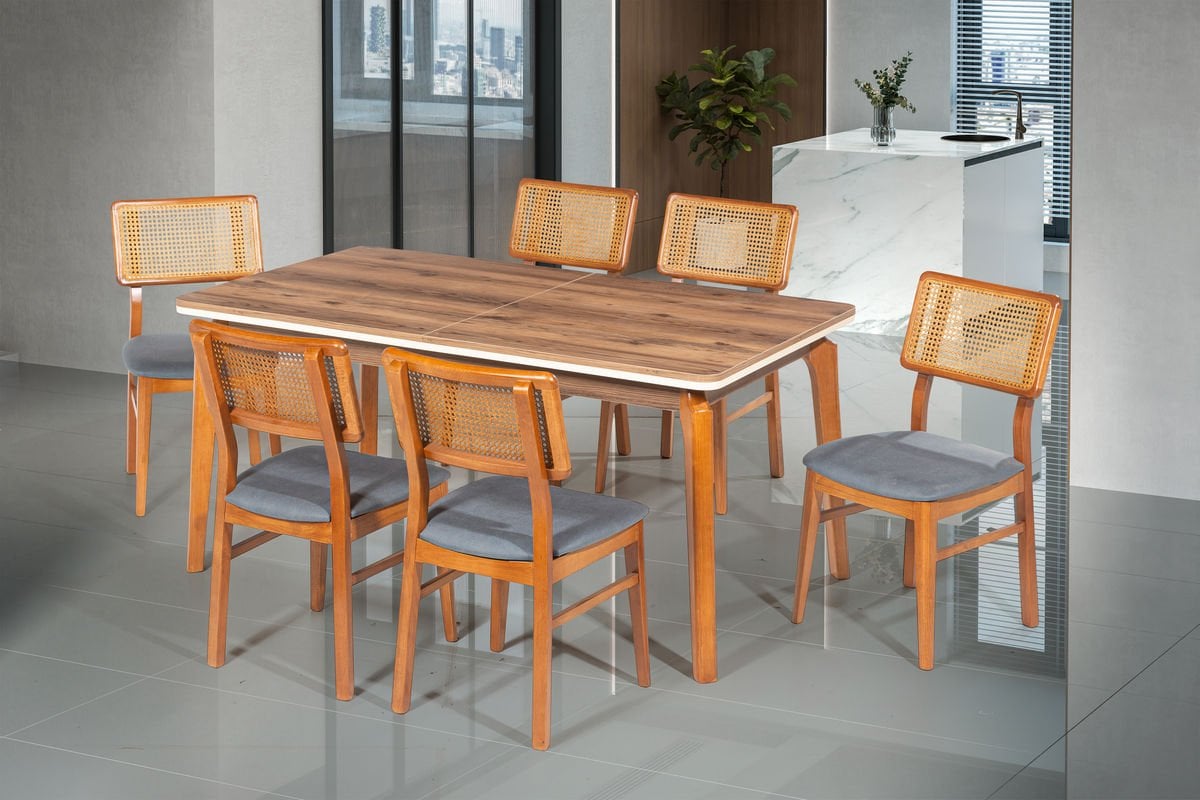 SEBEN SALON MASA SEDEF SANDALYELİ