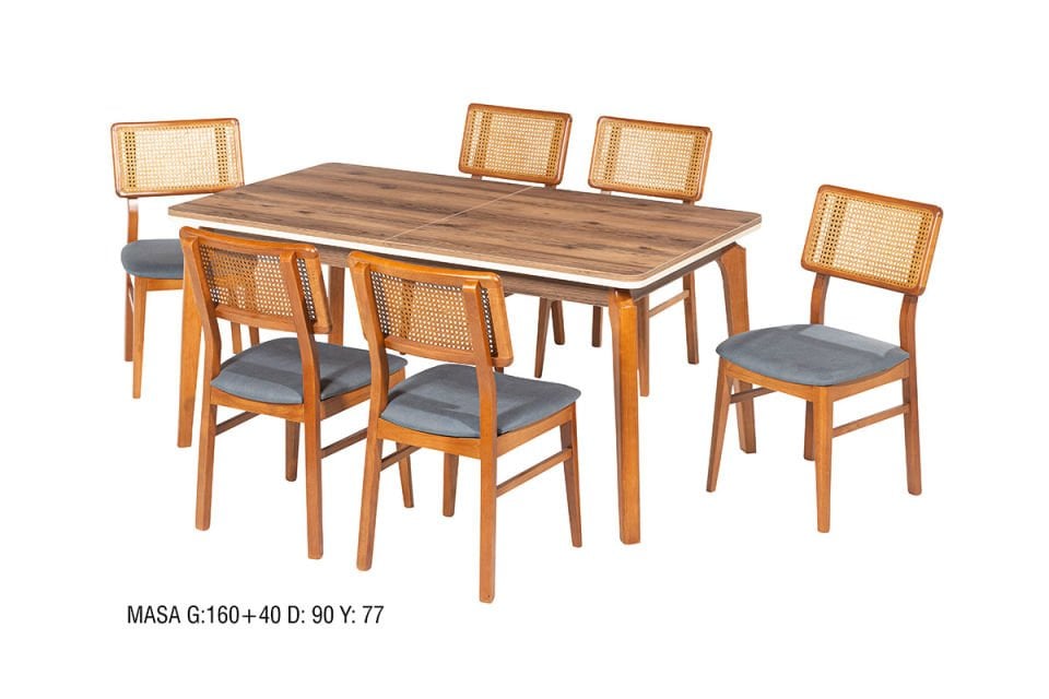 SEBEN SALON MASA SEDEF SANDALYELİ