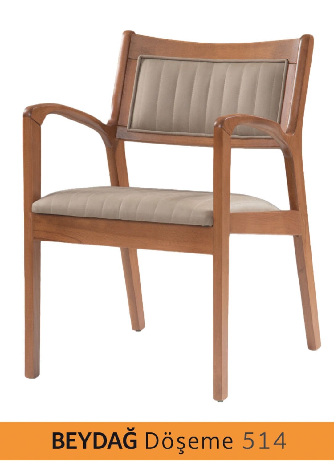 BEYDAĞ DÖŞEMELİ KOLLU SANDALYE