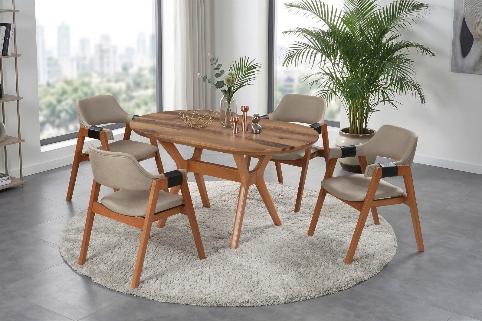 DERA CEVİZ MASA / LİDYA SANDALYE