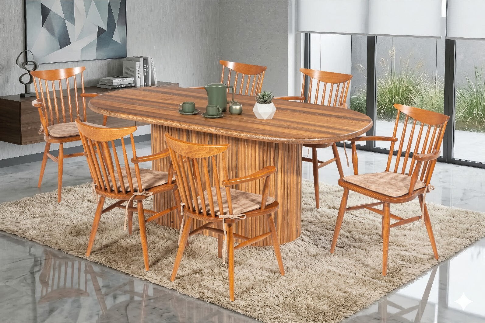 TERRA KÖKNAR MASA / AZRA  KOLLU SANDALYE