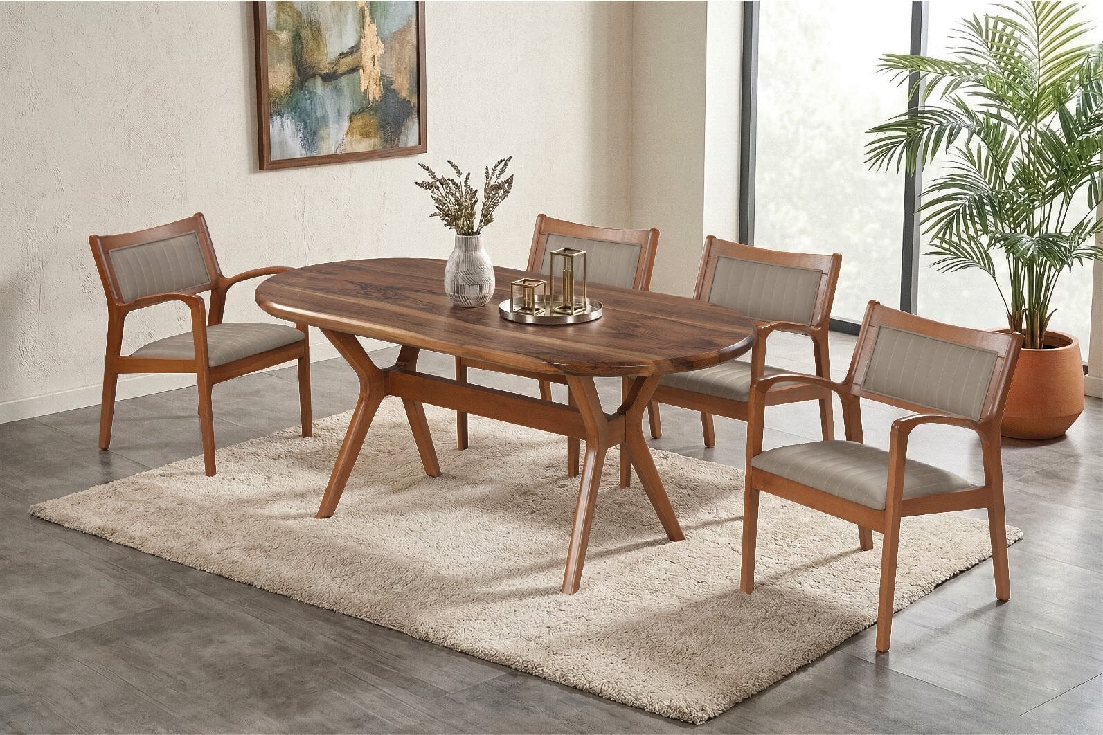 KARDAK CEVİZ MASA / BEYDAĞ SANDALYE