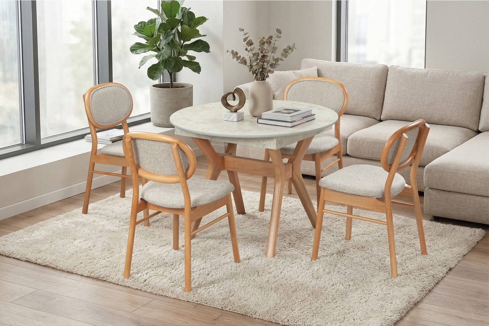 ZERDA MASA / ERVA DÖŞEMELİ SANDALYE