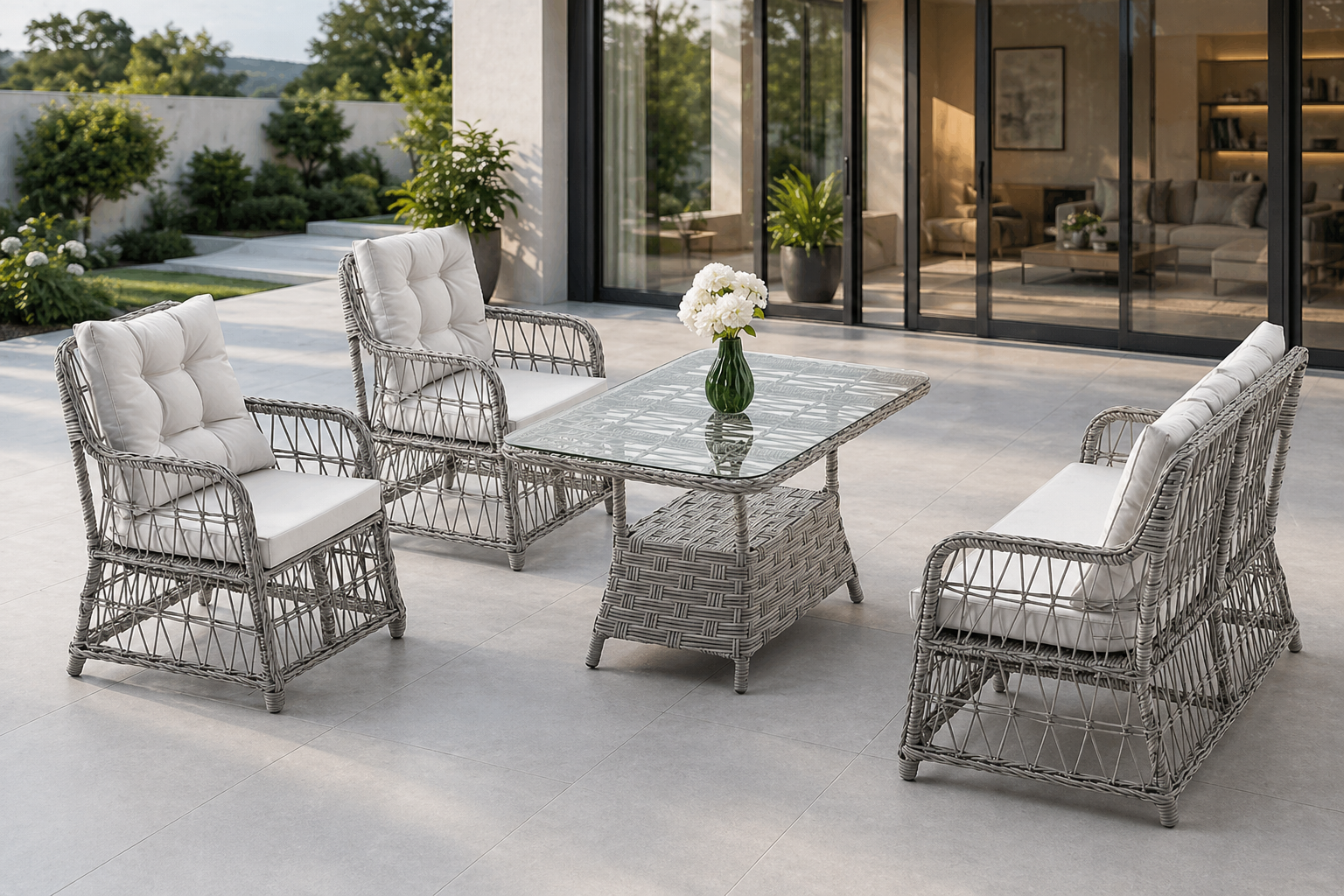 ELY ALİMÜNYUM RATTAN 2 Lİ ÇAY SETİ