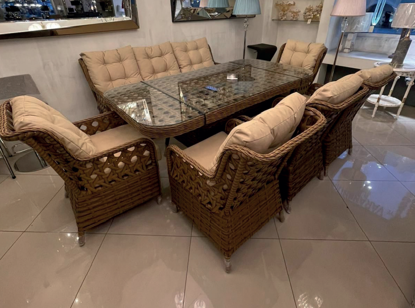 BARSELONA 8 KİŞİLİK DIŞ MEKAN MASA TAKIMI