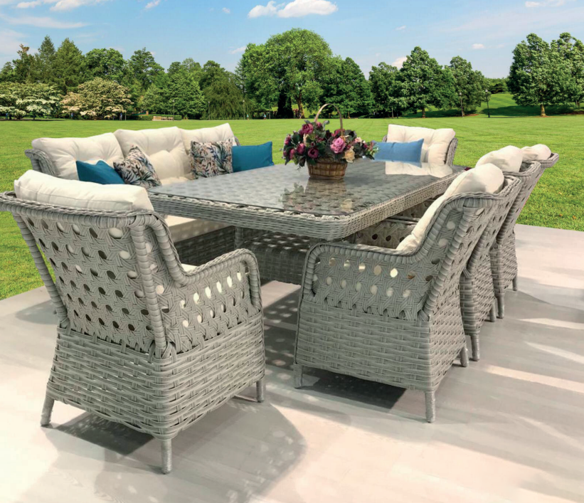 BARSELONA 8 KİŞİLİK DIŞ MEKAN MASA TAKIMI