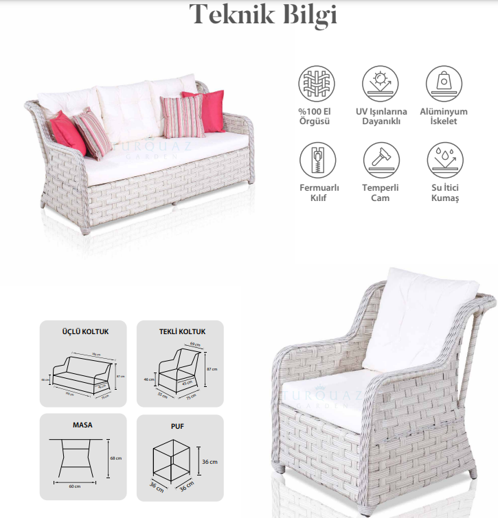 BREMEN 7 KİŞİLİK DIŞ MEKAN OTURMA GRUBU