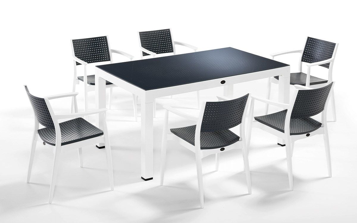 SEGİNUS03 BEYAZ 6'LI BAHÇE TAKIMI