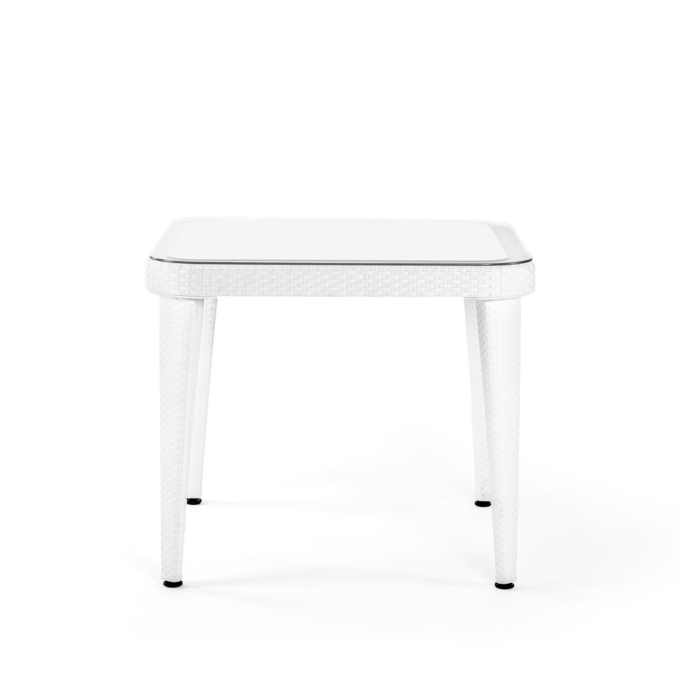 RATTAN GÖRÜNÜMLÜ KARE PLASTİK MASA TAKIMI