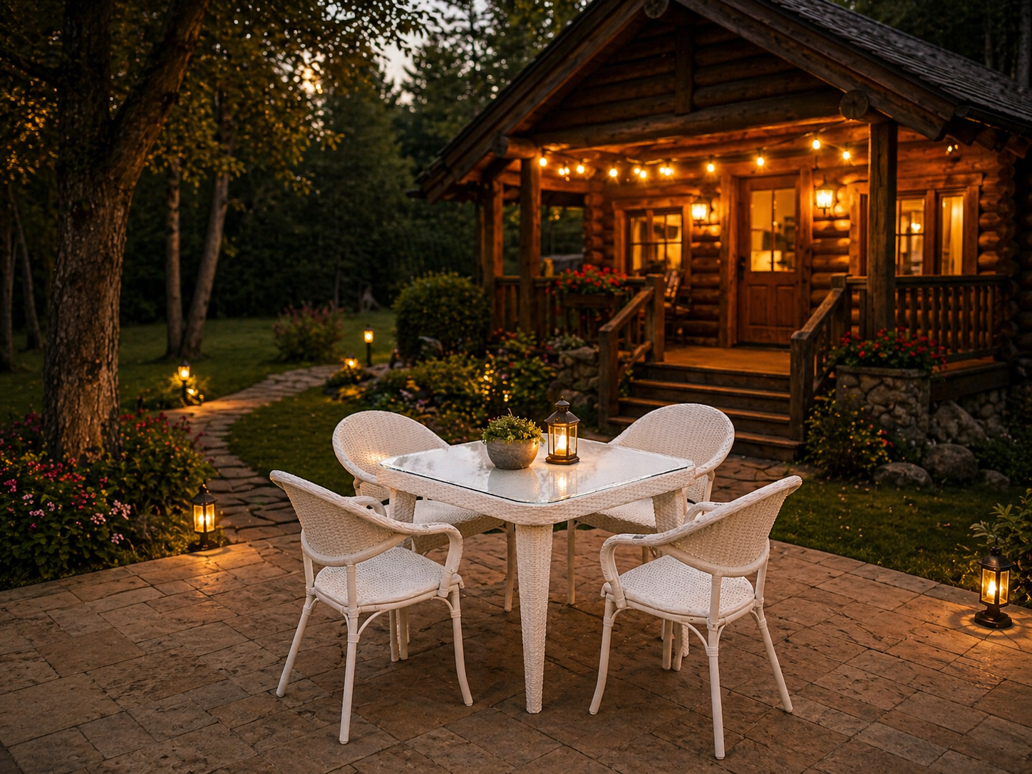 RATTAN GÖRÜNÜMLÜ KARE PLASTİK MASA TAKIMI