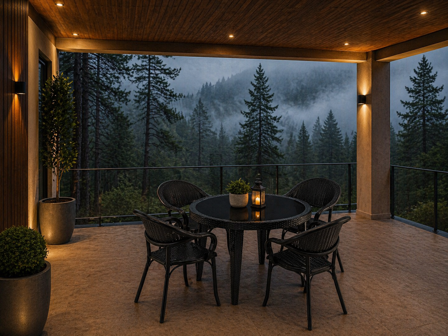 RATTAN GÖRÜNÜMLÜ PLASTİK MASA TAKIMI