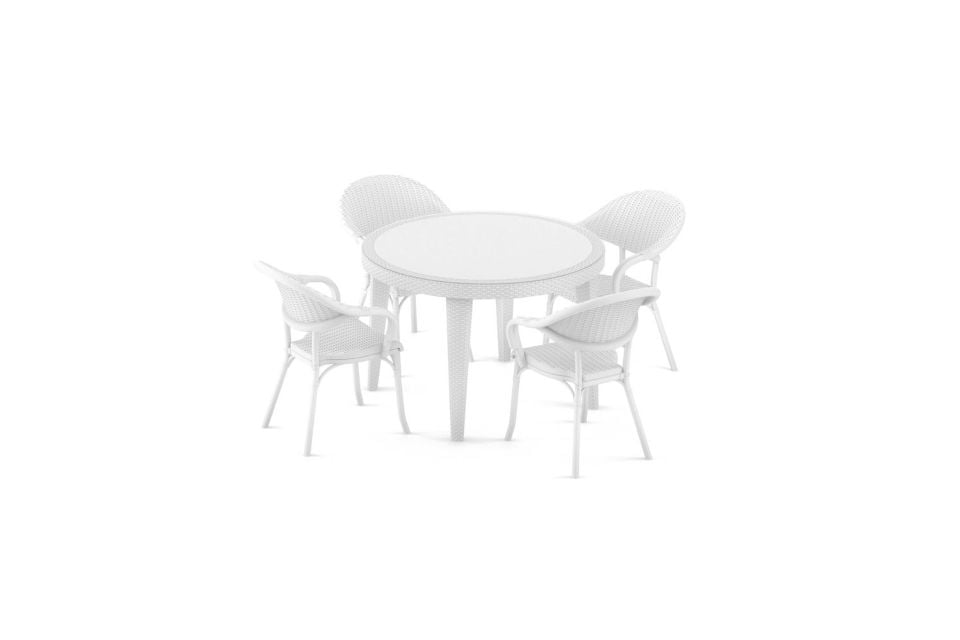 RATTAN GÖRÜNÜMLÜ PLASTİK MASA TAKIMI