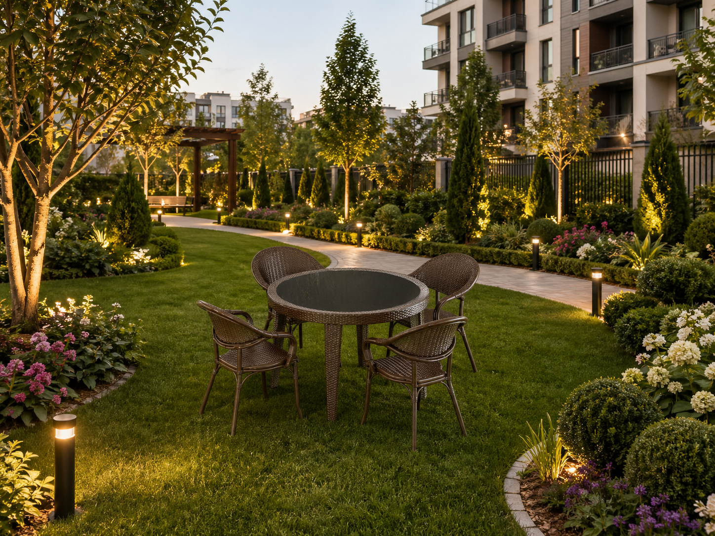 RATTAN GÖRÜNÜMLÜ PLASTİK MASA TAKIMI