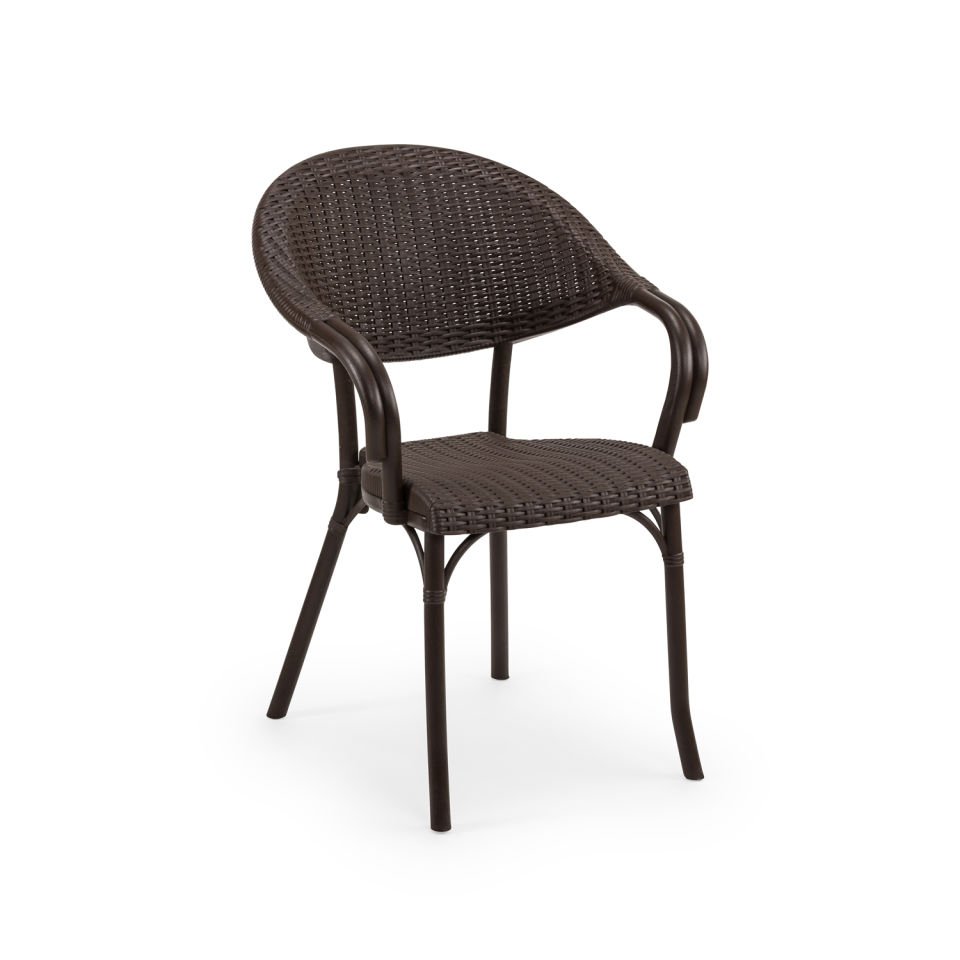RATTAN GÖRÜNÜMLÜ 6'LI PLASTİK MASA TAKIMI