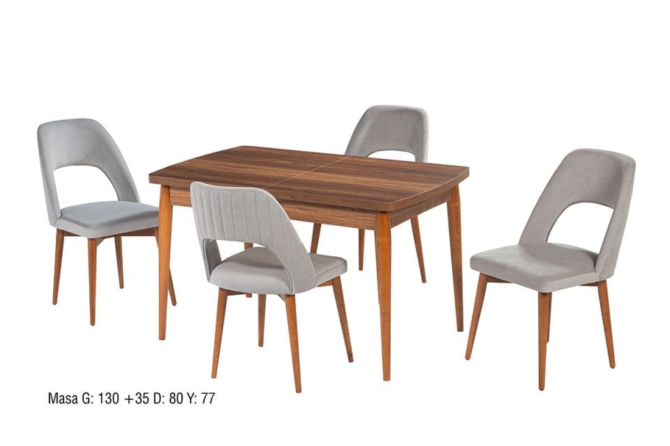 AKSU MASA NERGİS SANDALYELİ