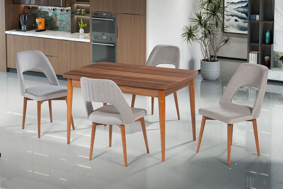 AKSU MASA NERGİS SANDALYELİ