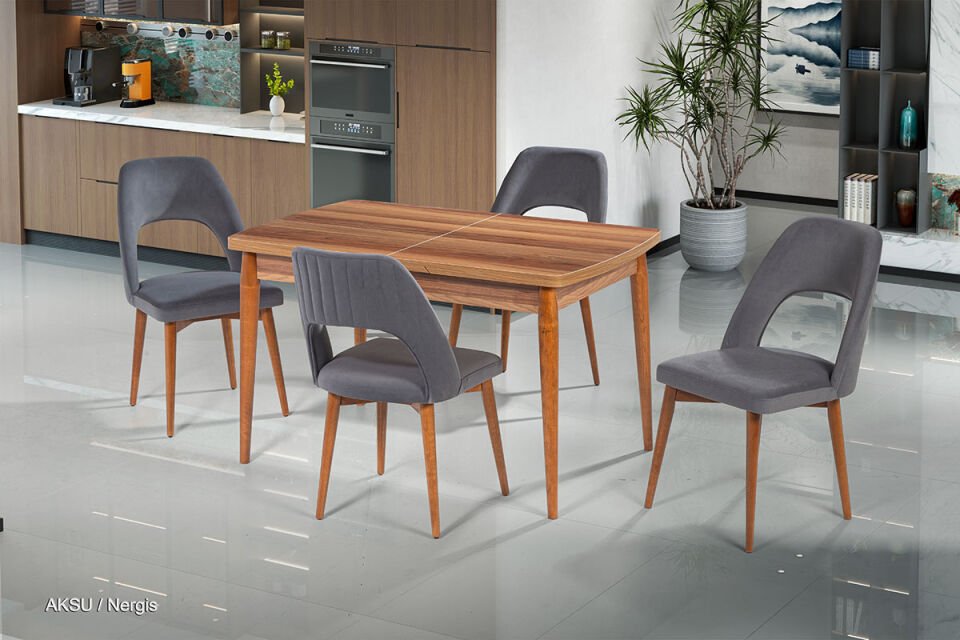 AKSU MASA NERGİS SANDALYELİ