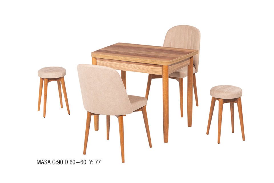 VANESSA MASA BELİZ SANDALYE&BELİZ TABURELİ