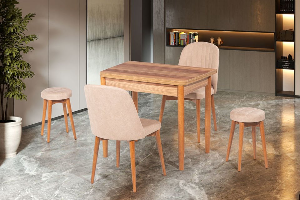 VANESSA MASA BELİZ SANDALYE&BELİZ TABURELİ