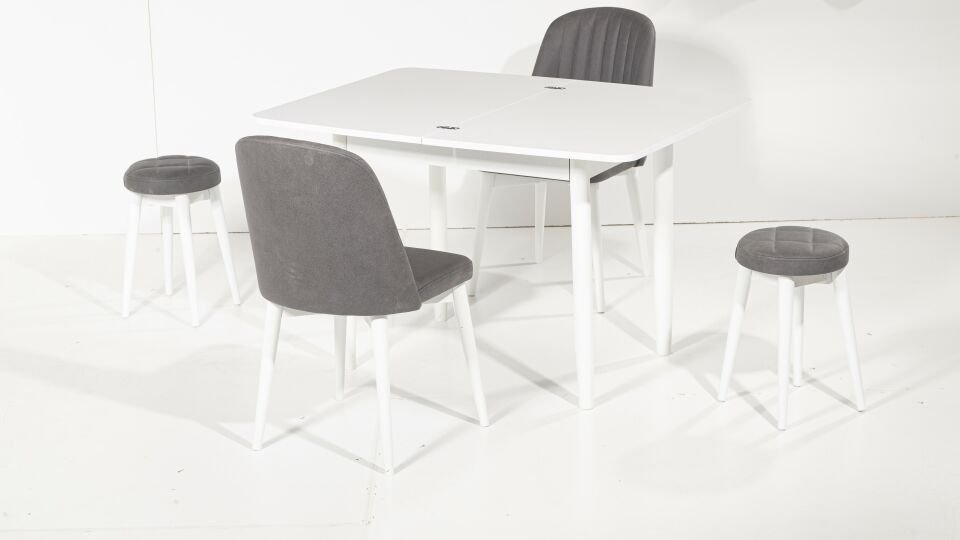 VANESSA MASA BELİZ SANDALYE VE BELİZ TABURELİ