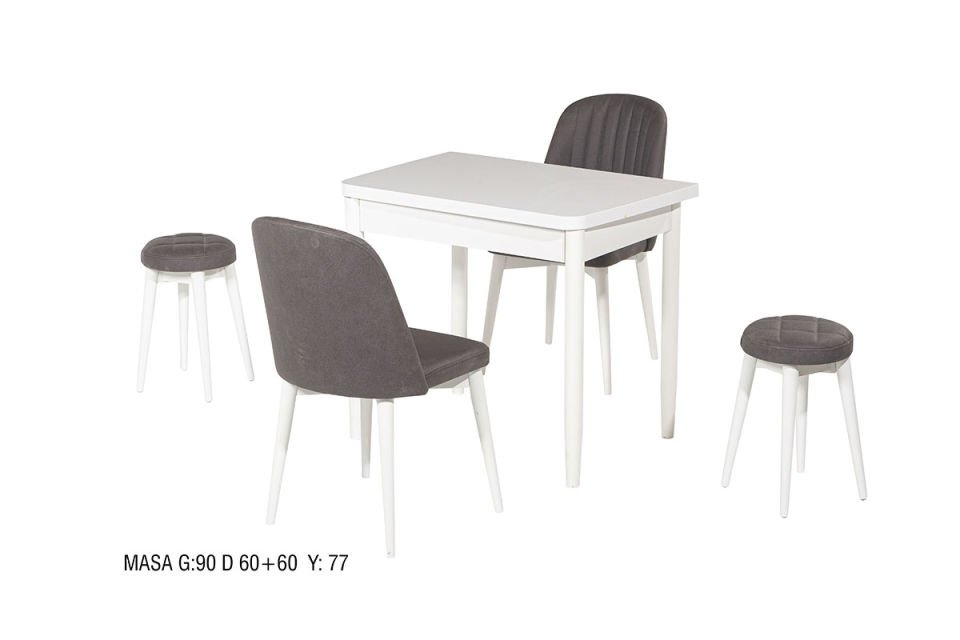 VANESSA MASA BELİZ SANDALYE VE BELİZ TABURELİ