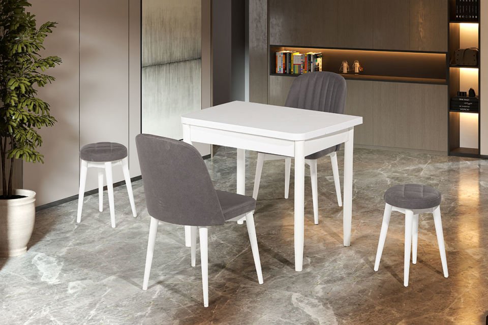 VANESSA MASA BELİZ SANDALYE VE BELİZ TABURELİ