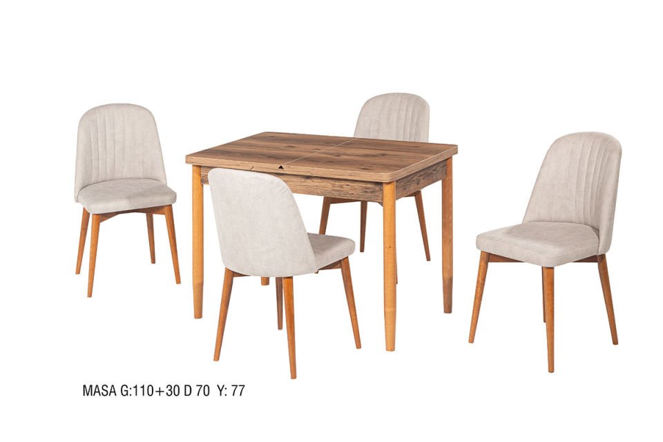 VİRAL MASA TAKIM BELİZ SANDALYELİ