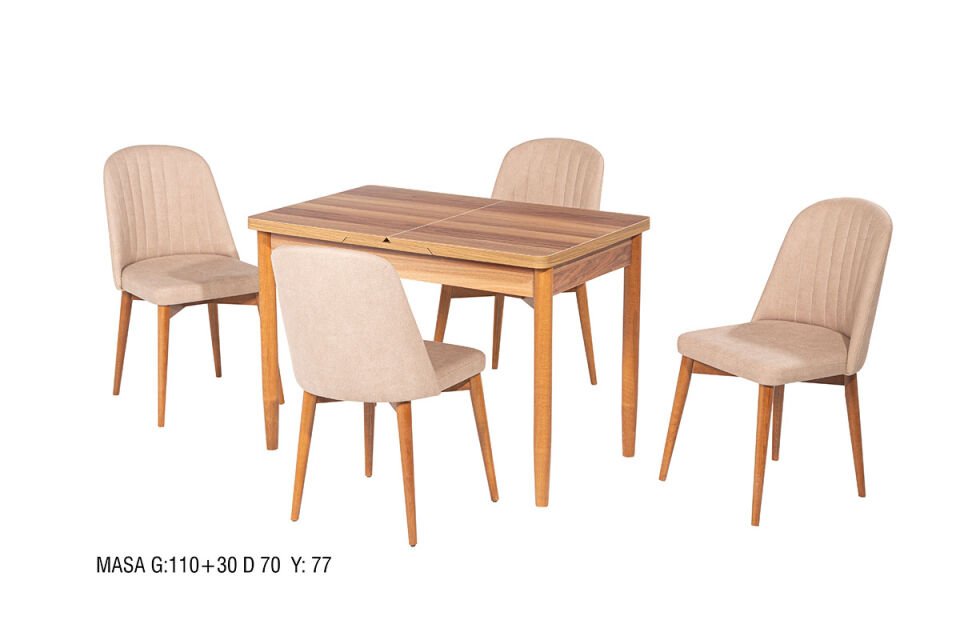 VİRAL MASA TAKIM BELİZ SANDALYELİ