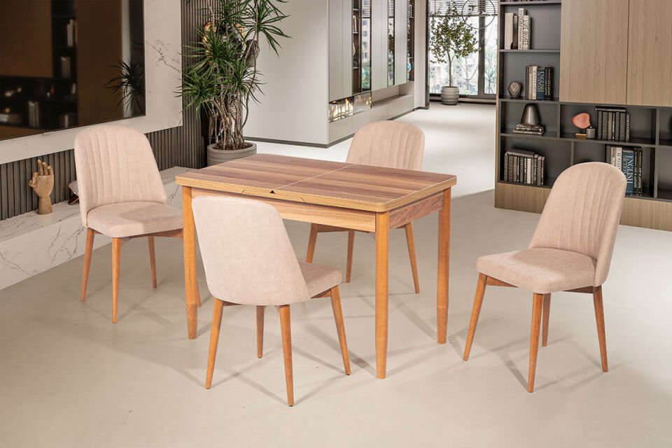 VİRAL MASA TAKIM BELİZ SANDALYELİ