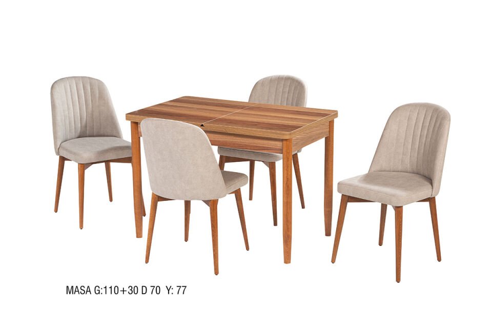 VİRAL MASA TAKIM BELİZ SANDALYELİ