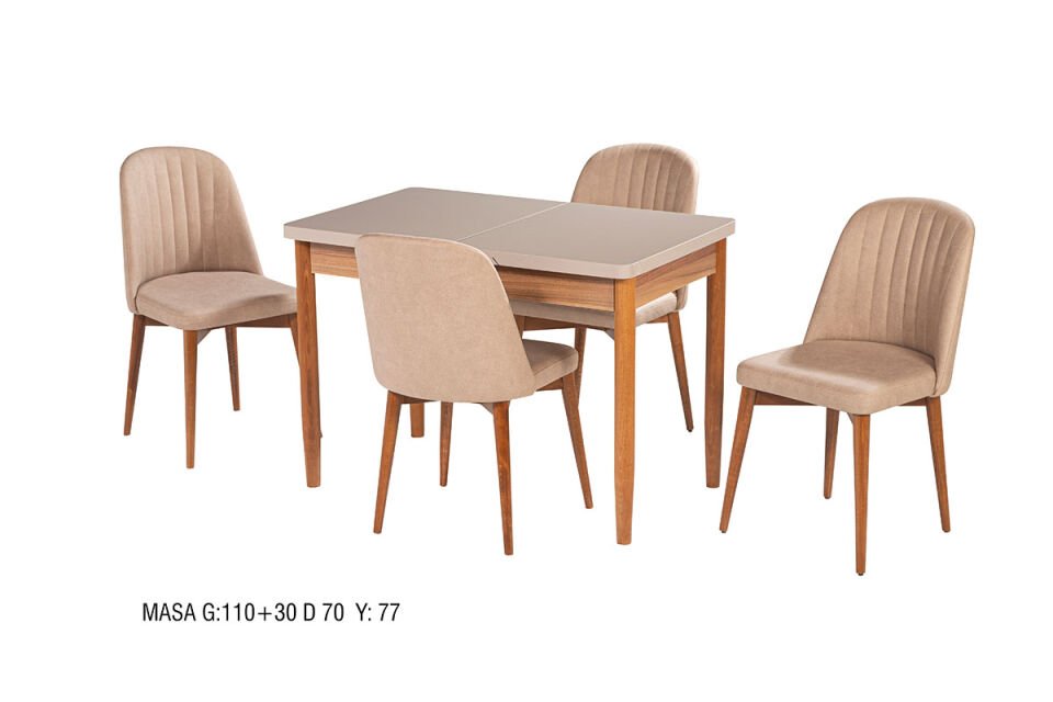 VİRAL MASA TAKIM BELİZ SANDALYELİ