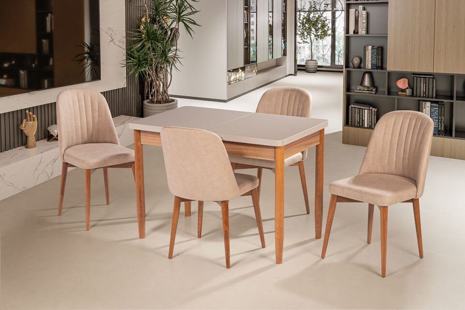 VİRAL MASA TAKIM BELİZ SANDALYELİ