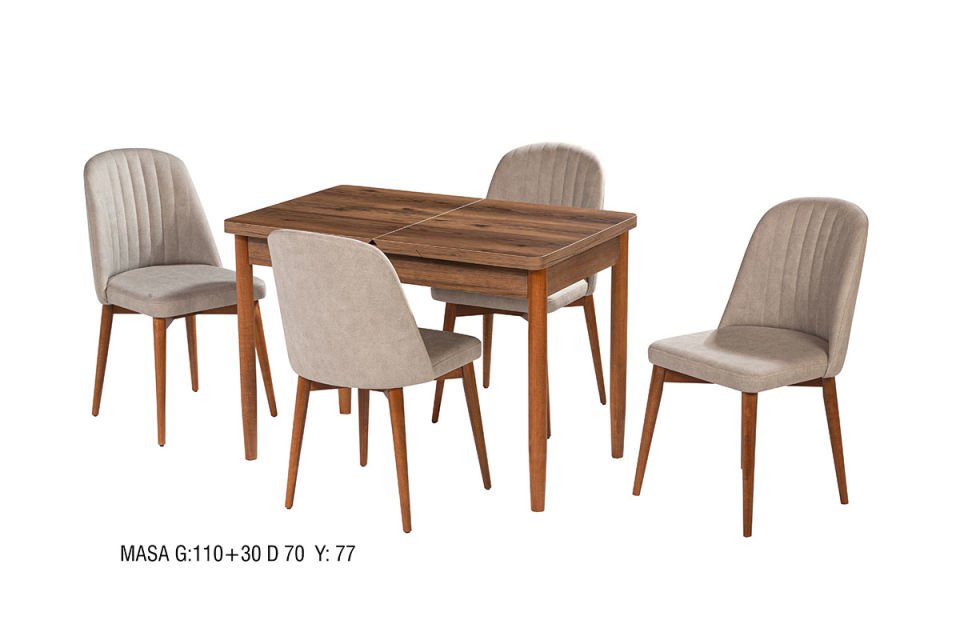 VİRAL MASA TAKIM BELİZ SANDALYELİ