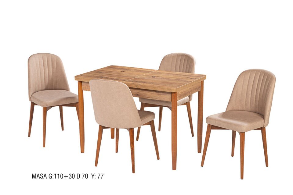VİRAL MASA TAKIM BELİZ SANDALYELİ