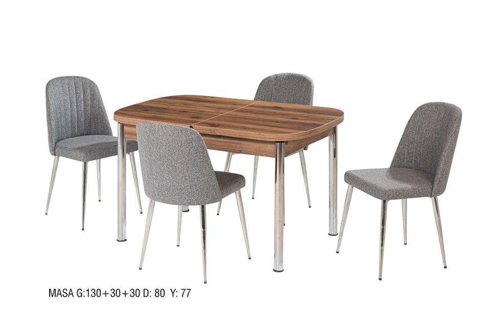 MEDUSA MASA BELİZ SANDALYE NİKEL AYAK