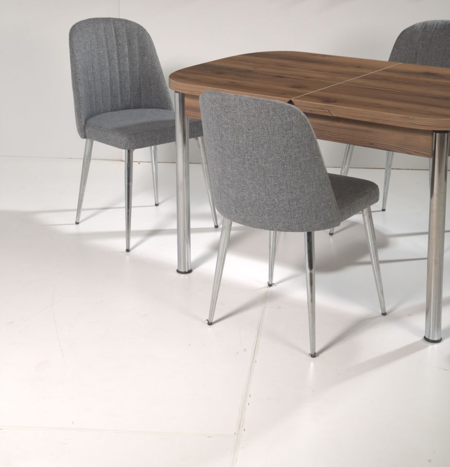 MEDUSA MASA BELİZ SANDALYE NİKEL AYAK