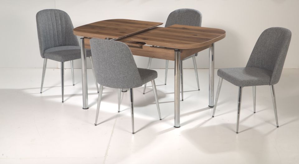 MEDUSA MASA BELİZ SANDALYE NİKEL AYAK